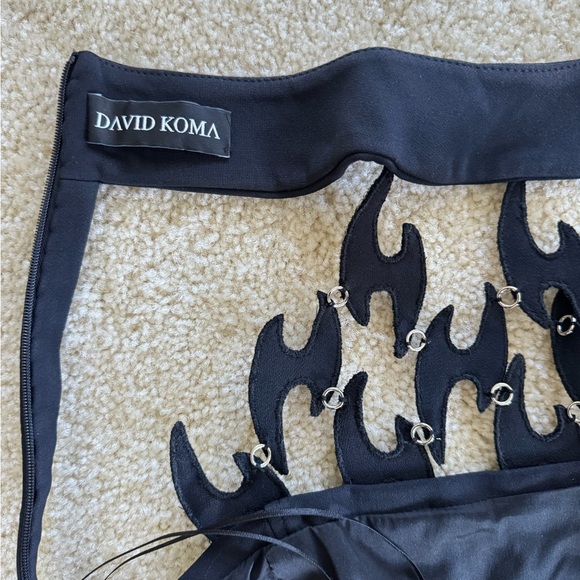 David Koma Crystal-embellished Haltnerneck Gown - Picture 5 of 6